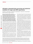 Research paper thumbnail of mProphet: automated data processing and statistical validation for large-scale SRM experiments