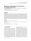 Research paper thumbnail of Analysis of a combined power and cooling cycle for low grade heat sources