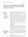 Research paper thumbnail of End-tidal arterial CO2 partial pressure gradient in patients with severe hypercapnia undergoing noninvasive ventilation