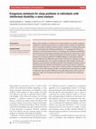 Research paper thumbnail of Exogenous melatonin for sleep problems in individuals with intellectual disability: a meta-analysis