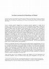 Research paper thumbnail of Les deux cavernes de la République de Platon 1