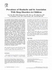 Research paper thumbnail of Prevalence of Headache and its Association With Sleep Disorders in Children