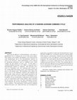 Research paper thumbnail of Performance Analysis of a Rankine Cycle Integrated With the Goswami Combined Power and Cooling Cycle