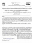 Research paper thumbnail of Determination of the minimal fusion peptide of bovine leukemia virus gp30