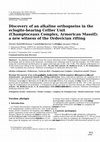 Research paper thumbnail of Discovery of an alkaline orthogneiss in the eclogite-bearing Cellier Unit (Champtoceaux Complex, Armorican Massif): a new witness of the Ordovician rifting