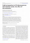 Research paper thumbnail of Light propagation in 1D inhomogeneous deterministic media: the effect of discontinuities