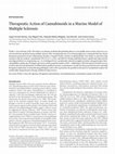 Research paper thumbnail of Therapeutic action of cannabinoids in a murine model of multiple sclerosis