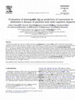 Research paper thumbnail of Evaluation of plasma Aβ40 and Aβ42 as predictors of conversion to Alzheimer's disease in patients with mild cognitive impairment