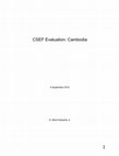 Research paper thumbnail of Civil Society Education Fund Evaluation: Cambodia