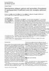 Research paper thumbnail of Spontaneous plaque rupture and secondary thrombosis in apolipoprotein E-deficient and LDL receptor-deficient mice