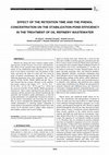 Research paper thumbnail of Effect of the Retention Time and the Phenol Concentration on the Stabilization Pond Efficiency in the Treatment of Oil Refinery Wastewater