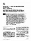 Research paper thumbnail of Reproducibility of an Italian food frequency questionnaire for cancer studies