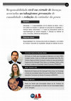 Research paper thumbnail of Responsabilidade Civil em virtude de doenças associadas ao tabagismo: presunção de causalidade e estândar da prova