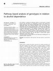 Research paper thumbnail of Pathway based analysis of genotypes in relation to alcohol dependence