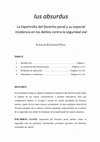 Research paper thumbnail of 'Ius absurdus': La hipertrofia del Derecho Penal y su especial incidencia en los delitos contra la seguridad vial