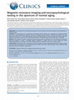 Research paper thumbnail of Magnetic resonance imaging and neuropsychological testing in the spectrum of normal aging