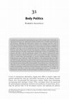 Research paper thumbnail of "Body Politics"in K. Nash and A. Scott (eds) Blackwell Companion to Political Sociology, Second Revised Ed., Oxford, Blackwell, pp. 347-58.