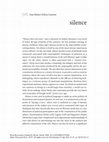 Research paper thumbnail of From Keywords in Sound, Chapter on  "Silence"