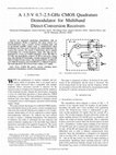 Research paper thumbnail of A 1.5-V 0.7&#x2013;2.5-GHz CMOS Quadrature Demodulator for Multiband Direct-Conversion Receivers