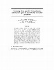 Research paper thumbnail of Learning From Queries for Maximum Information Gain in Imperfectly Learnable Problems