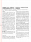 Research paper thumbnail of Folate and arsenic metabolism: a double-blind, placebo-controlled folic acid-supplementation trial in Bangladesh13