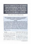 Research paper thumbnail of Crystal chemical study of garnets from metamorphic rocks along the Yavuz Dere River in the Sakar region, SE Bulgaria, with emphasis on use in the abrasive industry.