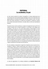 Research paper thumbnail of EDITORIAL ACADEMIA LIBRE 12 La academia y la paz