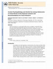 Research paper thumbnail of Anxiety Psychopathology and Alcohol Use among Adolescents: A Critical Review of the Empirical Literature and Recommendations for Future Research