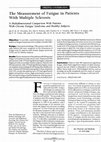 Research paper thumbnail of The measurement of fatigue in patients with multiple sclerosis. A multidimensional comparison with patients with chronic fatigue syndrome and healthy subjects