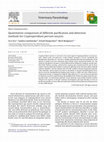 Research paper thumbnail of Quantitative comparison of different purification and detection methods for Cryptosporidium parvum oocysts