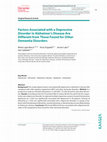 Research paper thumbnail of Factors associated with a depressive disorder in Alzheimer's disease are different from those found for other dementia disorders