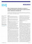 Research paper thumbnail of Effect of tailored practice and patient care plans on secondary prevention of heart disease in general practice: cluster randomised controlled trial