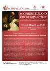 Research paper thumbnail of Tiziano, Orazio Vecellio, e il problema della collaborazione nelle opere tarde / public lecture, Seminario Patriarcale, Venice, 28 April 2016