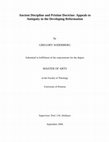 Research paper thumbnail of Ancient Discipline and Pristine Doctrine: Appeals to Antiquity in the Developing Reformation (TOC)