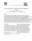 Research paper thumbnail of Ductile crack growth in pre-cracked CVN specimens: numerical studies