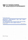 Research paper thumbnail of Regional parliaments and the Early Warning System: An assessment six years after the entry into force of the Lisbon Treaty