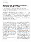 Research paper thumbnail of Treatment of poorly differentiated neuroendocrine tumours with etoposide and cisplatin