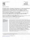 Research paper thumbnail of Growth factor receptor expression in anal squamous lesions: modifications associated with oncogenic human papillomavirus and human immunodeficiency virus