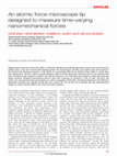 Research paper thumbnail of An atomic force microscope tip designed to measure time-varying nanomechanical forces