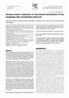 Research paper thumbnail of Sensory-motor responses to mechanical stimulation of the esophagus after sensitization with acid