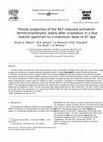 Research paper thumbnail of Tensile properties of the NLF reduced activation ferritic/martensitic steels after irradiation in a fast reactor spectrum to a maximum dose of 67 dpa