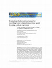 Research paper thumbnail of Evaluation of alternative schemes for recording body weights in meat-type quails by using random regression