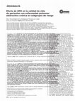 Research paper thumbnail of Efecto de AM3 en la calidad de vida de pacientes con enfermedad pulmonar obstructiva crónica en subgrupos de riesgo