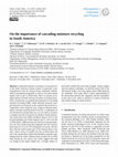 Research paper thumbnail of On the importance of cascading moisture recycling in South America