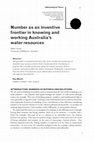 Research paper thumbnail of Number as an inventive frontier in knowing and working Australia's water resources