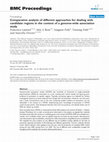 Research paper thumbnail of Comparative analysis of different approaches for dealing with candidate regions in the context of a genome-wide association study