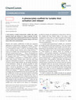 Research paper thumbnail of A phenacrylate scaffold for tunable thiol activation and release