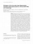 Research paper thumbnail of Phylogeny of the true water bugs (Nepomorpha: Hemiptera-Heteroptera) based on 16S and 28S rDNA and morphology