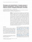 Research paper thumbnail of Phylogeny and reclassification of species groups in Aquarius Schellenberg, Limnoporus Stål and Gerris Fabricius (Insecta: Hemiptera-Heteroptera, Gerridae)