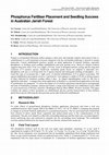 Research paper thumbnail of Phosphorus fertiliser placement and seedling success in Australian jarrah forest